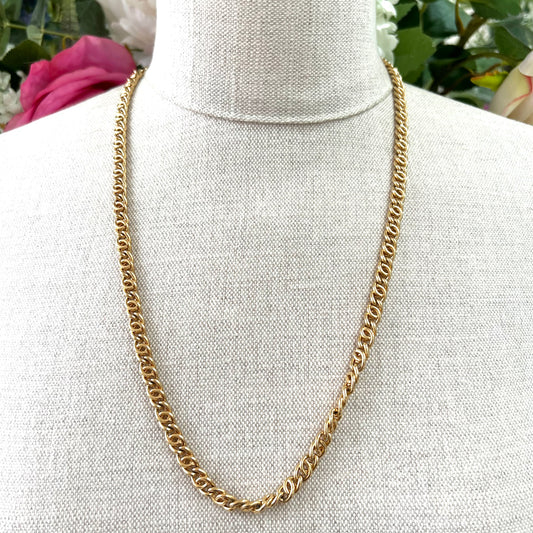 Monet Long Gold Tone Classic Chain